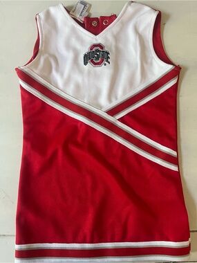 Pro Edge Red & White Ohio State Embroidered Cheer Top